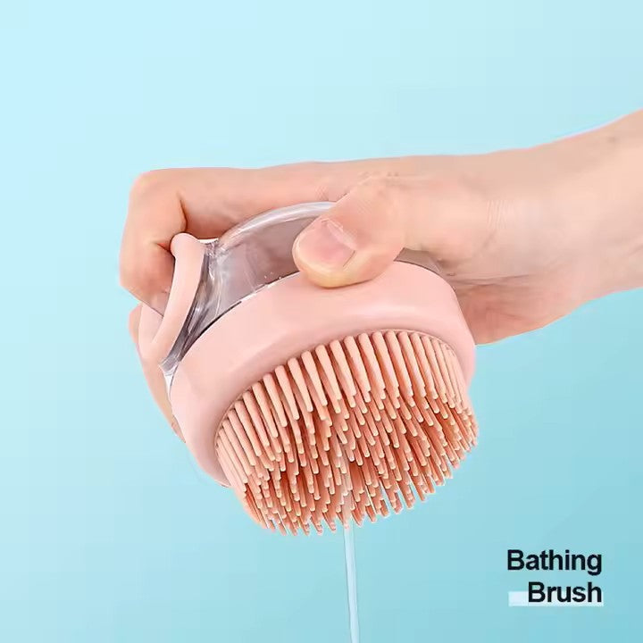 2-in-1 Dog Bath Brush & Shampoo Dispenser