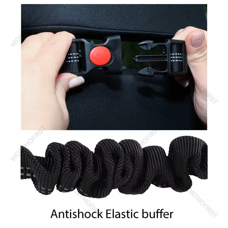 2-in-1 Dog Seat Belt & Leash β Travel Safely with Your Pet!