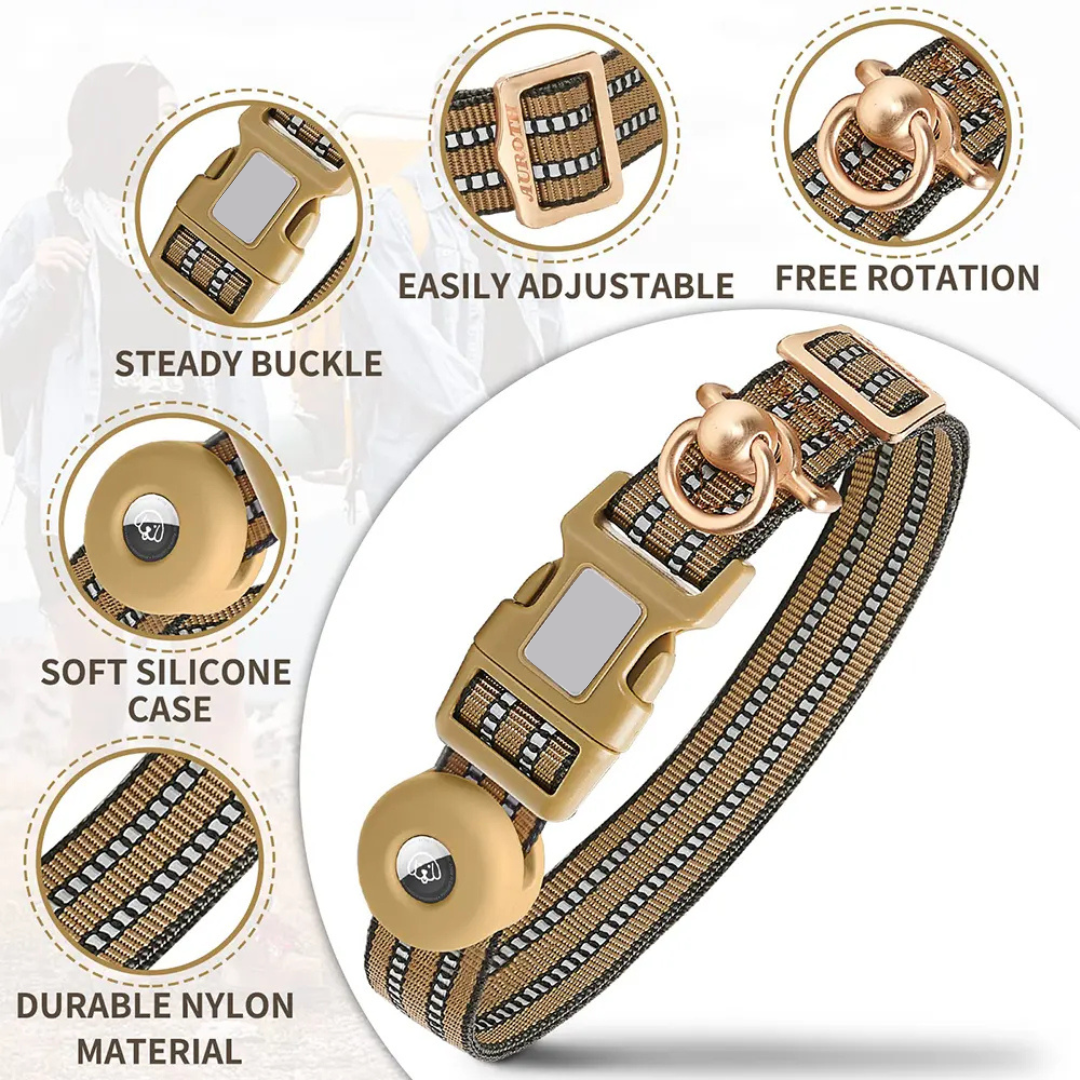 Soft Nylon AirTag Holder for Pet Collar