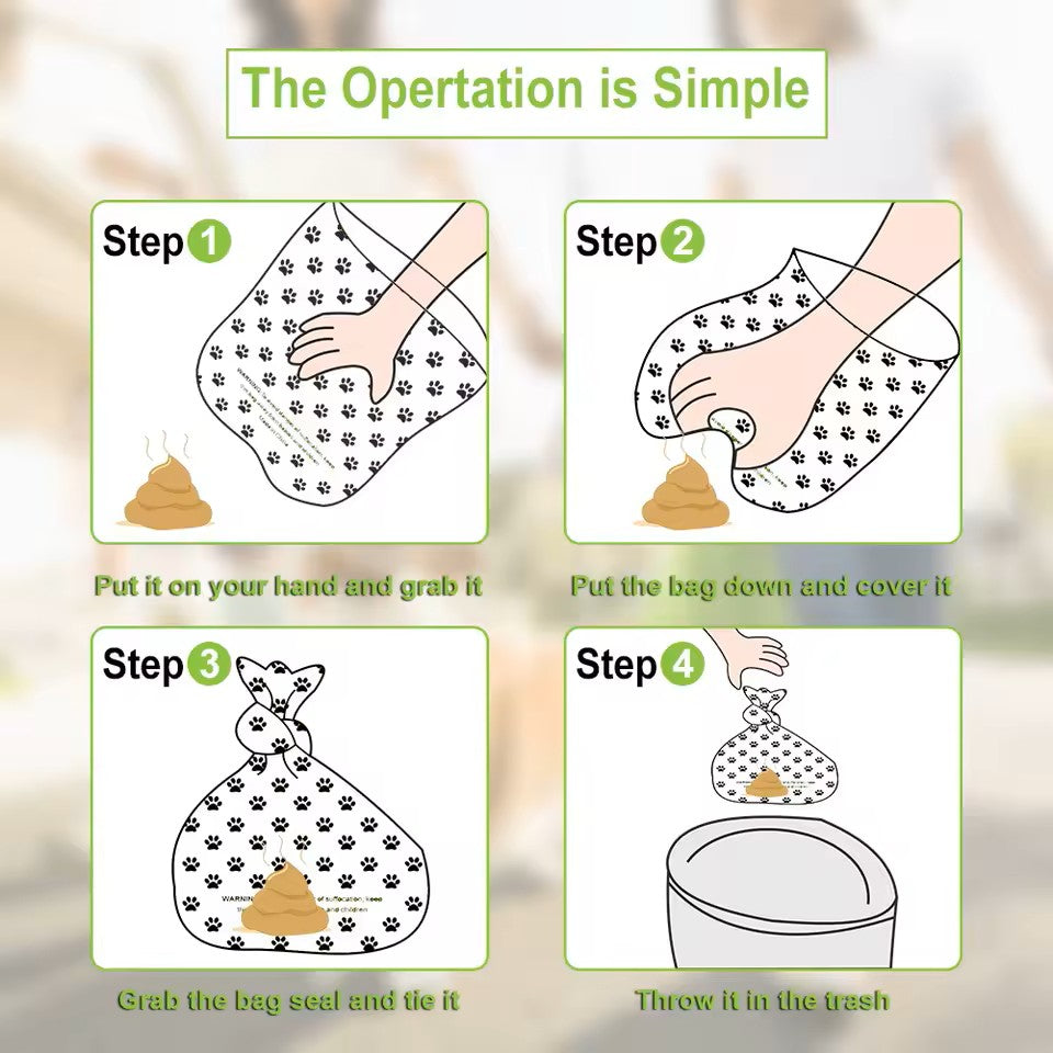 Eco-Friendly Biodegradable Dog Poop Bags with Dispenser