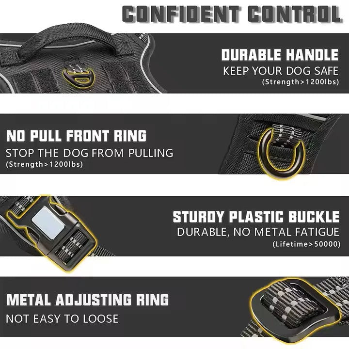Tactical Dog Harness – Built for Control, Comfort & Adventure!