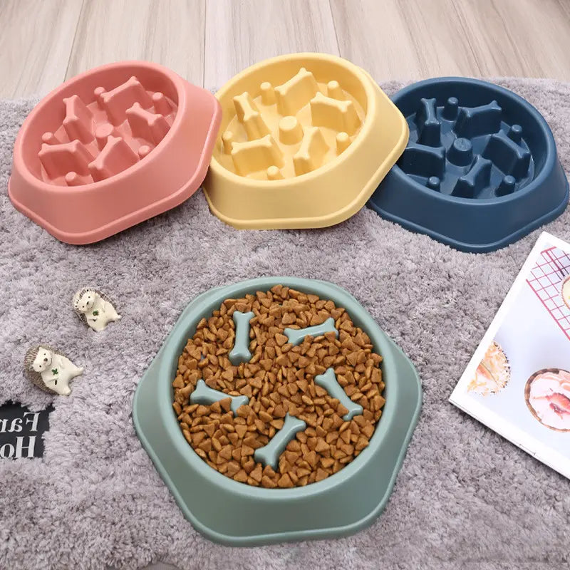 Slow Feeding Bowl – Anti-Choking Design for Cats & Dogs
