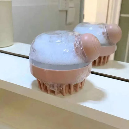 2-in-1 Dog Bath Brush & Shampoo Dispenser