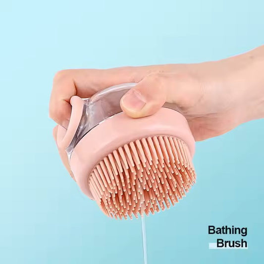 2-in-1 Dog Bath Brush & Shampoo Dispenser