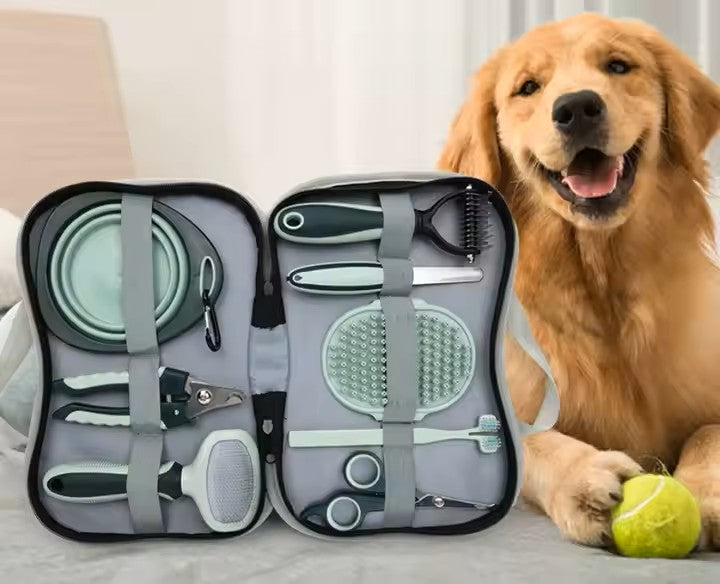 8-in-1 Pet Grooming Travel Set – Keep Your Pet Looking Great Anywhere!