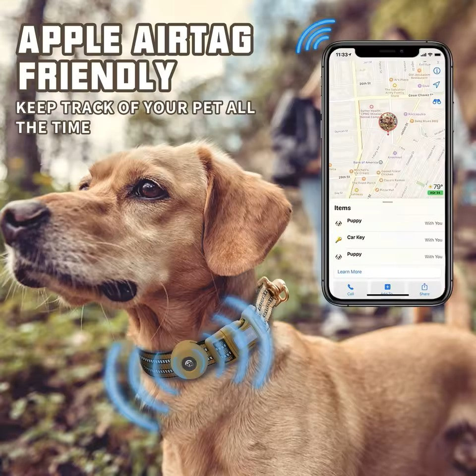 Soft Nylon AirTag Holder for Pet Collar