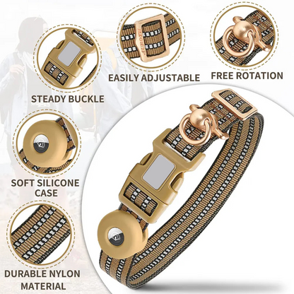 Soft Nylon AirTag Holder for Pet Collar