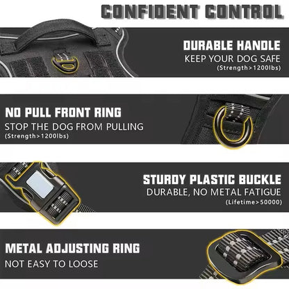 Tactical Dog Harness – Built for Control, Comfort & Adventure!